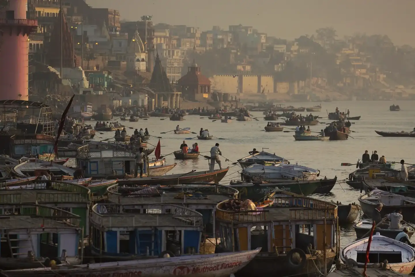 Scindia Ghat in morning, Varanasi, Uttar Pradesh, India
