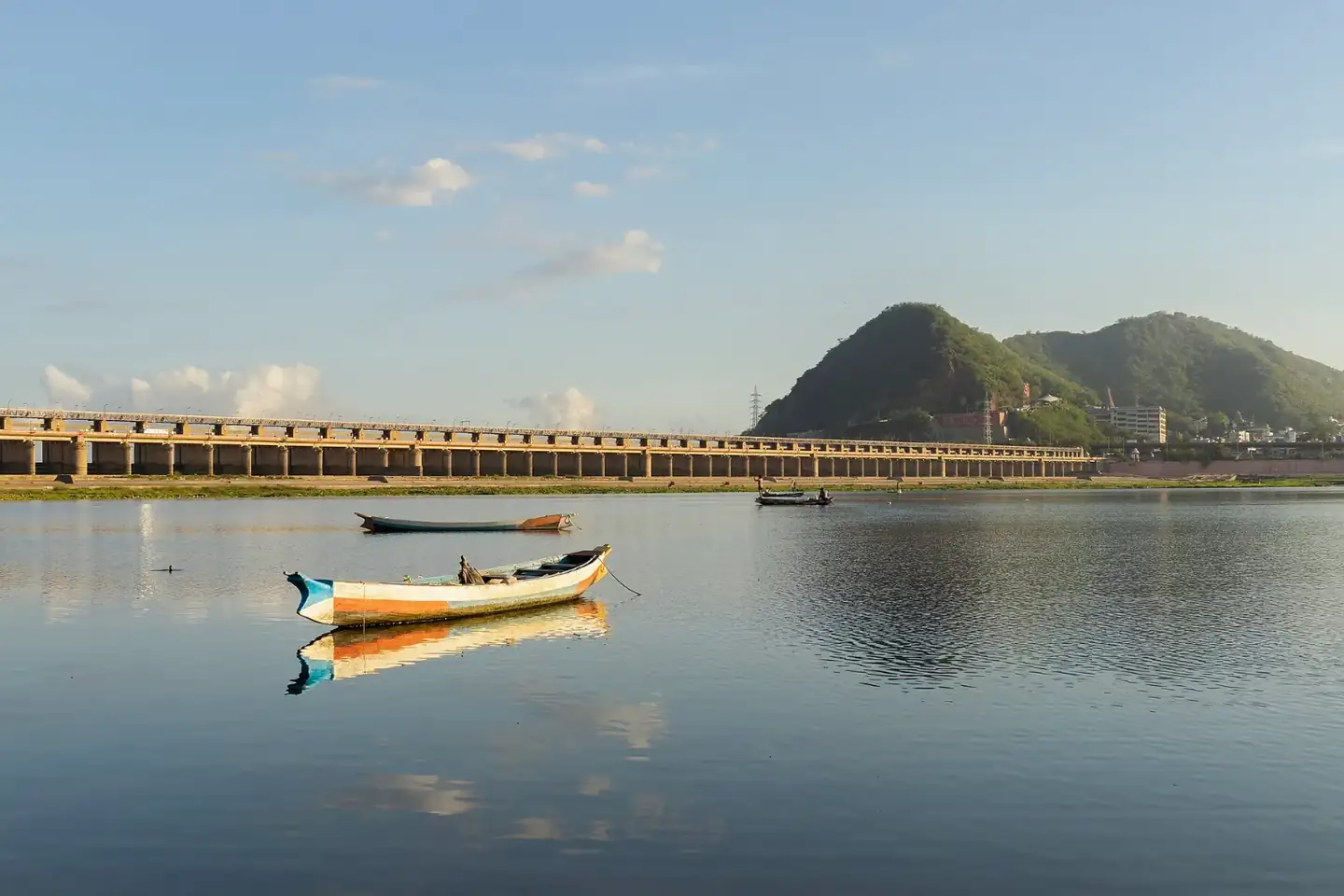 Indrakeeladri and Prakasam Barrage from Tadepalli