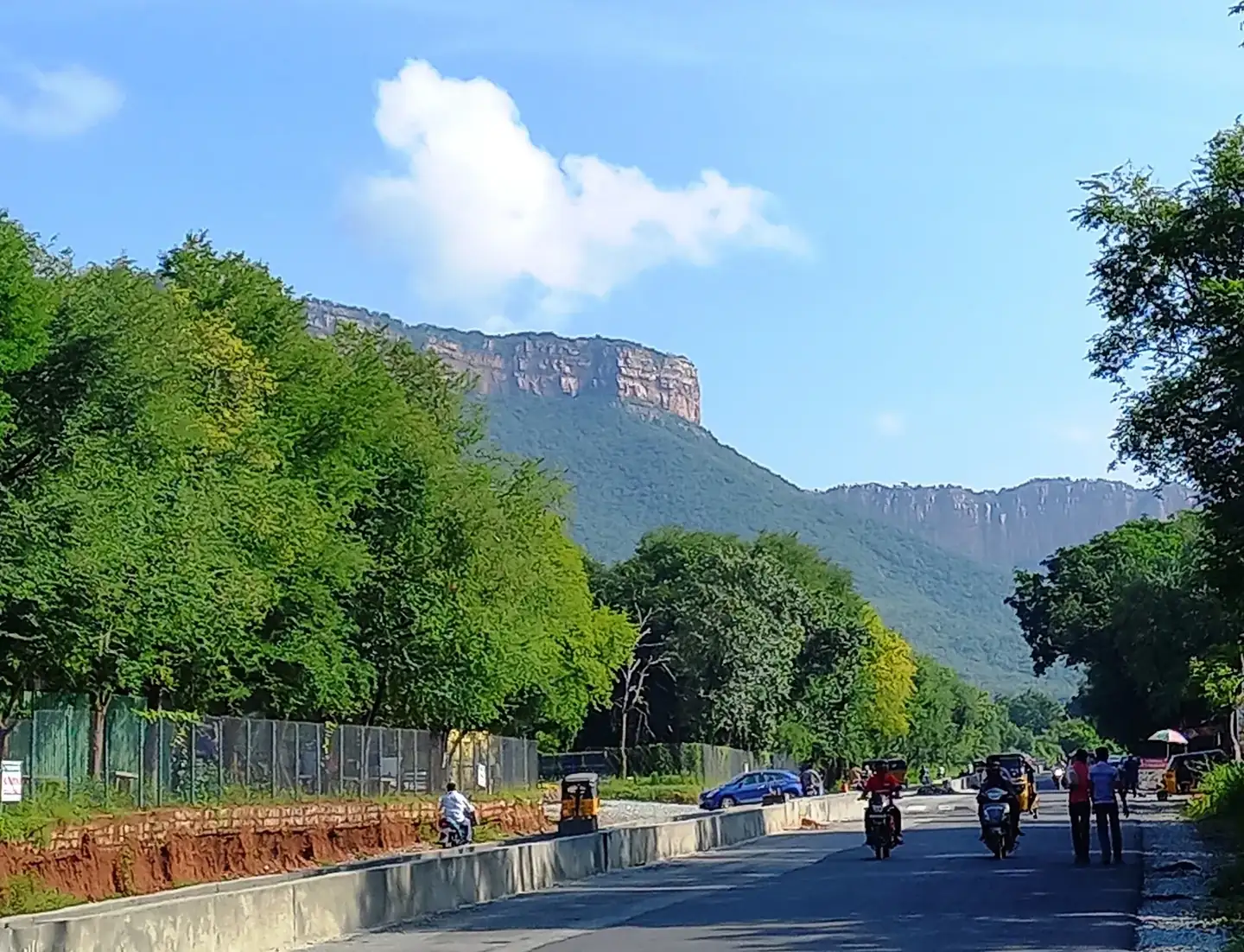 Morning view of Tirumala hills from SV Zoo Park Road