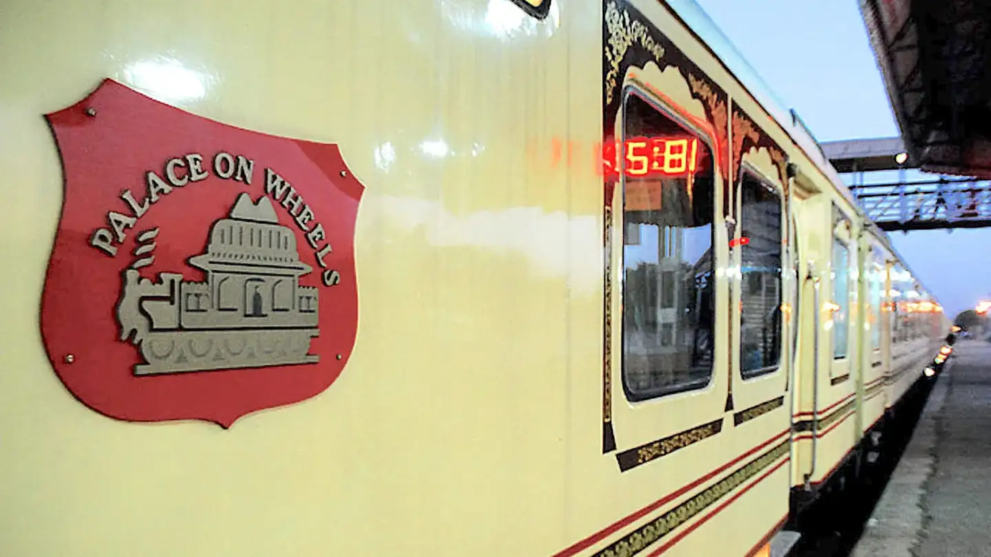Palace on Wheels luxury train Closeup India